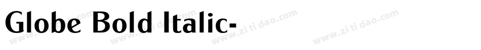 Globe Bold Italic字体转换